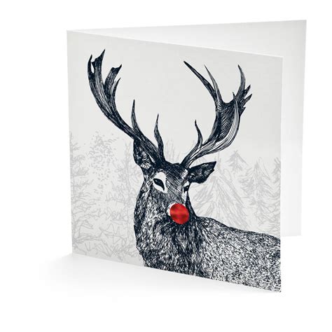 Stag Christmas Card By Cherith Harrison