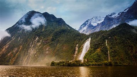 Hd Wallpaper Milford Sound New Zealand Mountain Lake Wallpaper Flare