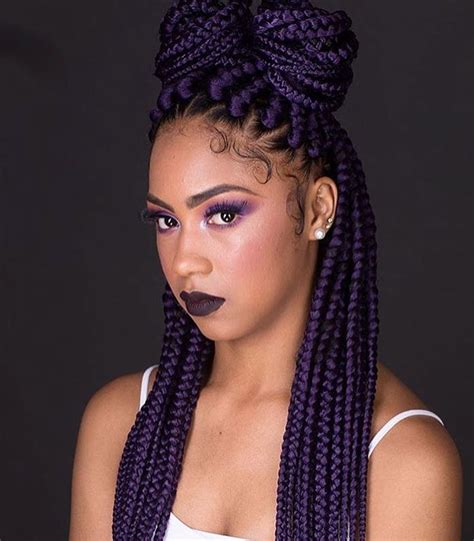 Beautiful Purple Braids Iammalika Hairstyle Gallery