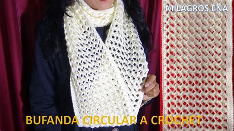 Bufanda Infinita O Circular A Crochet En Punto Panal De Abeja Para