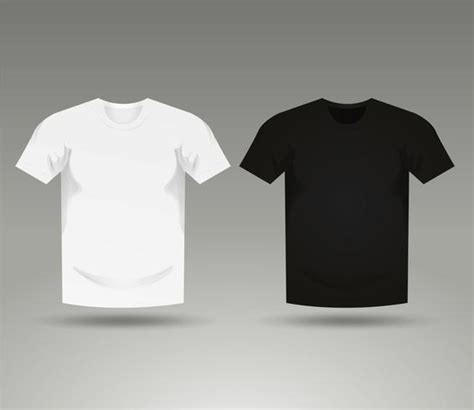 Mens Black And White Blank T Shirt Templates 266044 Vector Art At Vecteezy