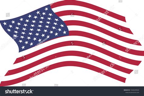 United States Flag Vector Editable Flags Stock Vector Royalty Free