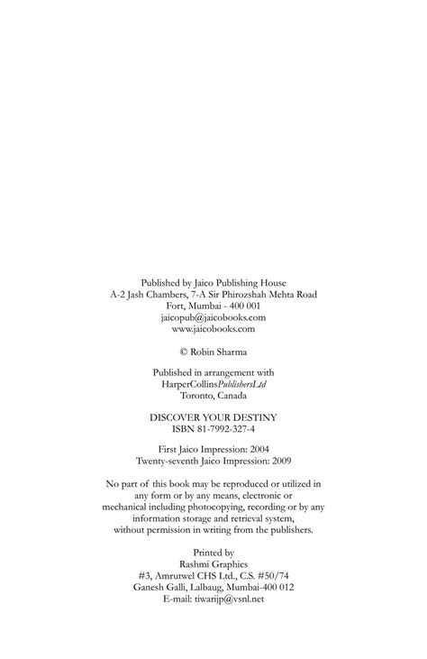 SOLUTION: Discover your destiny by robin sharma - Studypool