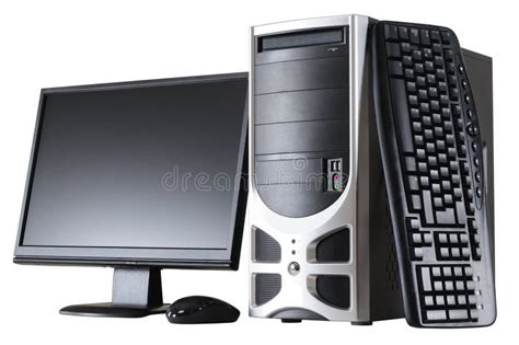 Desktop Computer Stock Photo Image Of Miditower Gray 2240018