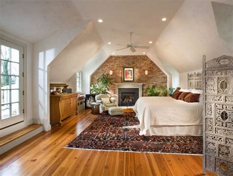 Awesome Attic Master Bedroom With Wood Furniture 20 Attic Master