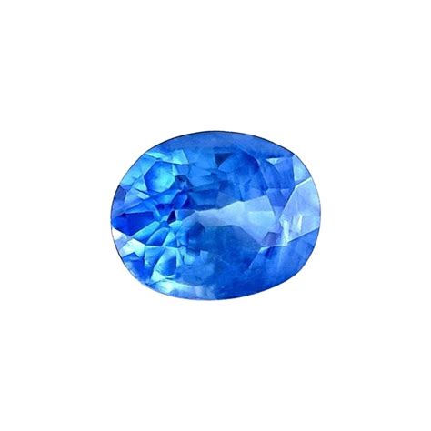 Fine Blue Ceylon Sapphire 075ct Oval Cut Rare Gemstone Loose Gem Vvs