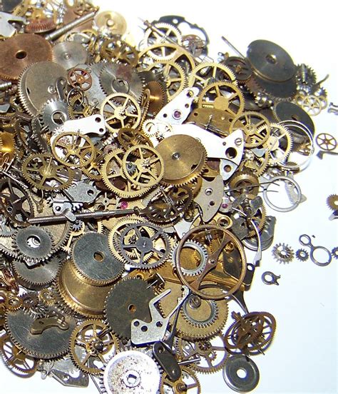 Watch Gears Steampunk Parts 85 Pieces Cogs Artists Lot