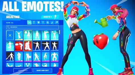 Loserfruit Skin Showcase With All Fortnite Dances And Emotes Youtube