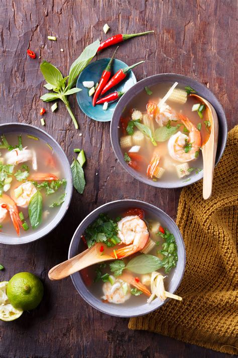 Bouillon Thaï Tom Yam Koung Recette Cuisine