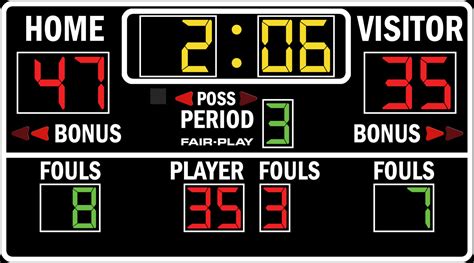 Bb 1620 4 Basketball Scoreboard Fair Play Scoreboards