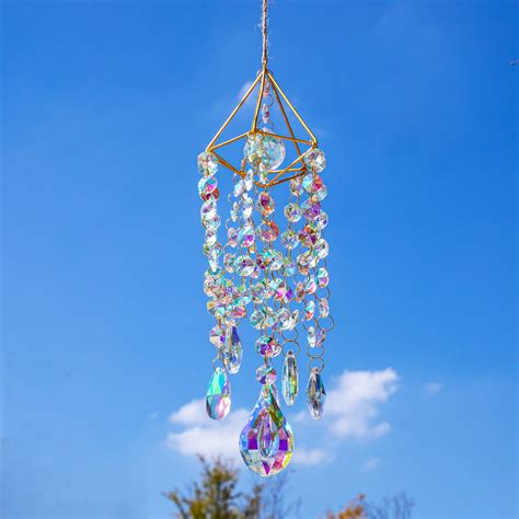 Handmade Crystal Suncatchers Hanging Wind Chime Style Garden Etsy