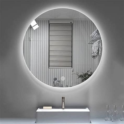 Bbe Modern Contemporary Lighted Fog Free Round Bathroom Off