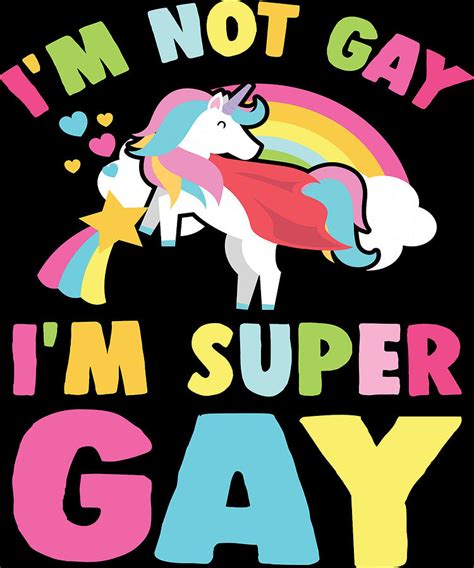 super gay unicorn lgbt digital art by michael s