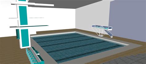 Olympic Size Pool & Stadium Sketchup 3D Model • Designs CAD
