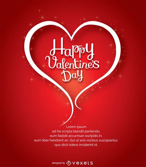 Happy Valentines Day Heart Symbol Vector Download