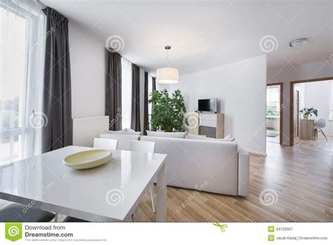 Open Space Modern Interior Design Living Room Stock Image