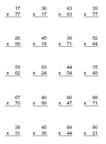 Fichas Para Ni Os Multiplicaciones Por Una Cifra Hot Sex Picture