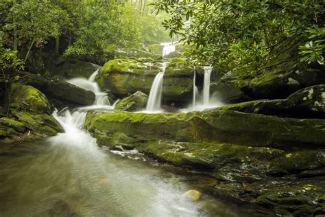 4k 5k Lynn Camp Falls Usa Waterfalls Stones Moss Hd Wallpaper