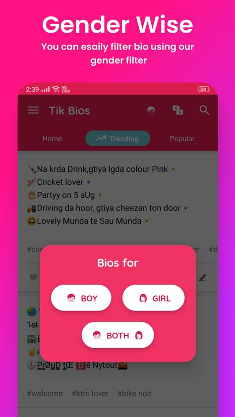 Now tik tok is really waterproof platform for audience… search logic behind it? Bios Ideas for Tik Tok for Android - APK Download