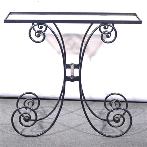 Lot 552 Vintage Wrought Iron Console Table