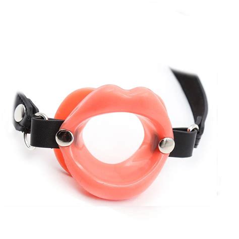 Adult Game Open Leather Mouth Ball Oral Sex Gag Lips Bondage Restraints