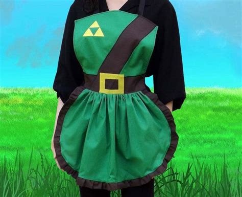Link Apron Cosplay Costume Legend Of Zelda Inspired Geek Triforce