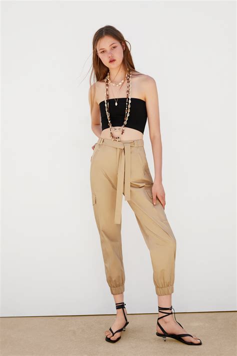 Zara Cargo Pants With Belt