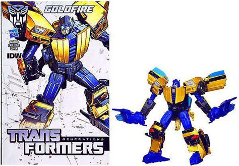 transformers generations 30th anniversary deluxe goldfire deluxe action figure comic book