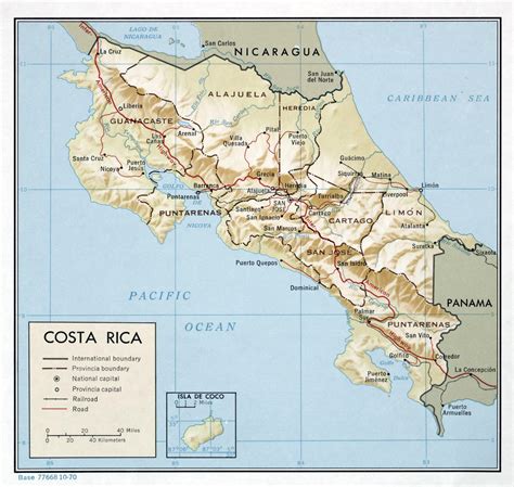 Free Map Of Costa Rica Map Of Atlantic Ocean Area