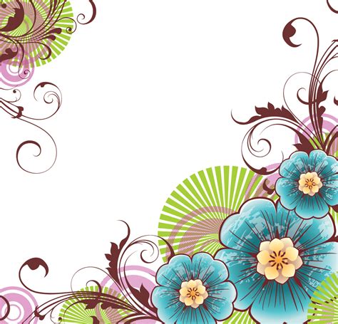 Vector Flowers Flower Border Flower Images