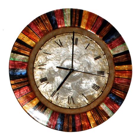 Eangee Metal Wall Art Multicolor Clock Working Wonders