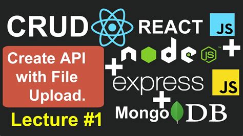 React Node Js Mongo Crud Create Api With File Upload In Node Express Js And Mongodb Youtube