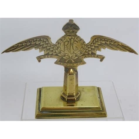 Lot Art A Ww1 Period Royal Flying Corps Rfc Brass Trench Art Insig