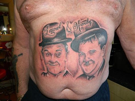 Maybe you would like to learn more about one of these? laurel and hardy tattoo on stomach by Craigwright on DeviantArt