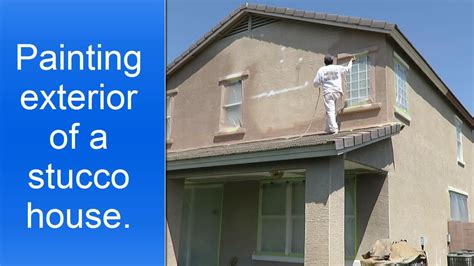 Painting Exterior Of Two Story Stucco House Youtube