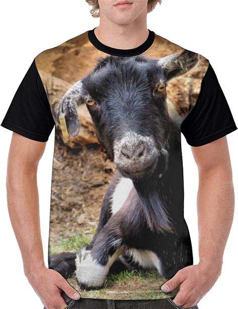 Goat Mans T Shirt Mens Funny T Shirt 100 Cotton Tee Black Uk Clothing
