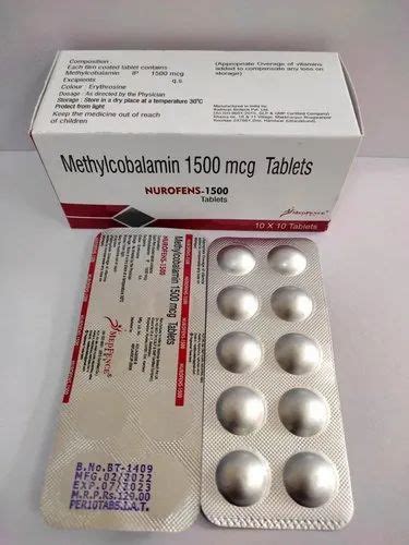 Methylcobalamin 1500 Mcg Tab 10 X 10 At Rs 1290box In Panchkula Id