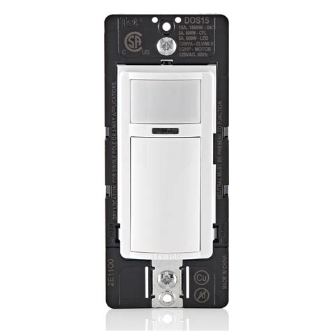 Decora Occupancy Motion Sensor Light Switch Auto On 15a Residential