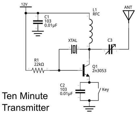 Ten Minute Transmitter Schematic Transmitter Ham Radio Radio