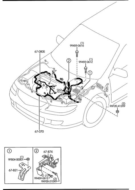 Wiring diagrams mazda by model. 2004 Mazda 6 ENGINE & TRANSMISSION WIRING HARNESSES (2300CC)('05 MODEL)