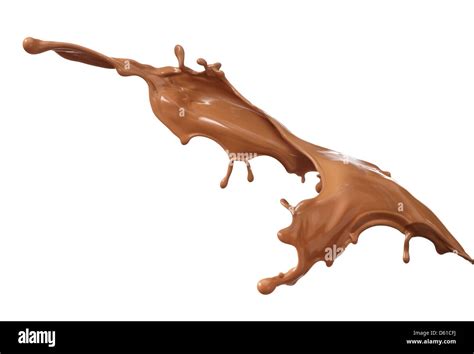 Chocolate Splash Isolated On White Background Stock Photo Alamy