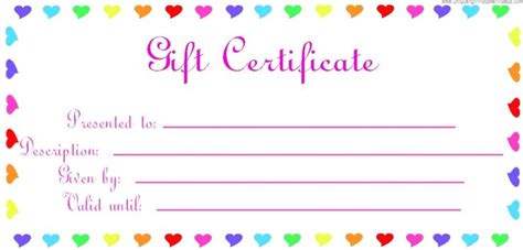 Download and edit in word to personalize your own gift or award certificate. Free Printable Coupons for Unique Gift Ideas | Free ...