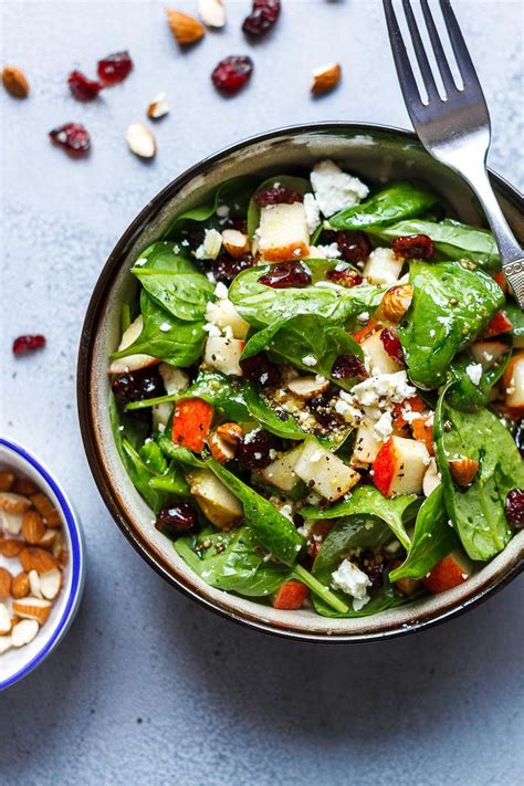 Apple Feta Spinach Salad Recipe — Eatwell101
