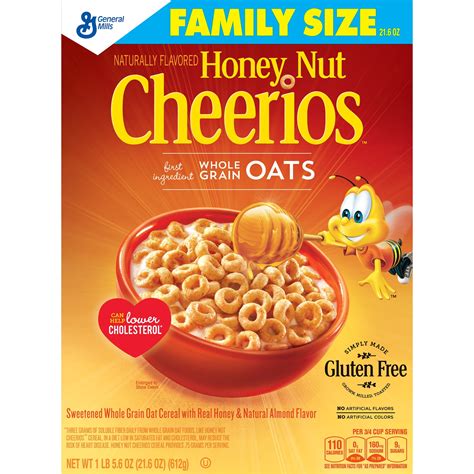 Honey Nut Cheerios Gluten Free Breakfast Cereal 216 Oz