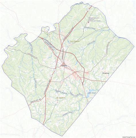 Map Of Lee County North Carolina
