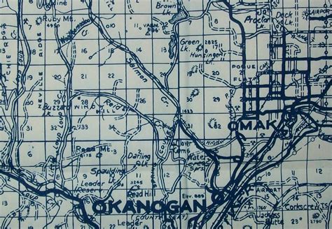 Okanogan County Wa 1950s Map By Metskers Maps Map Is Enc Flickr