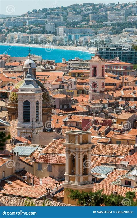 Rooftops Of Old Town Nice In France Stock Photo Image Of Beach