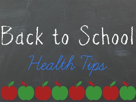 Back To School Health Tips For Parents And Students