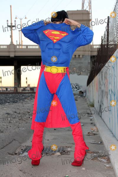 Photos And Pictures Bai Ling Wears An Oversized Superman Costume For Halloween And Then