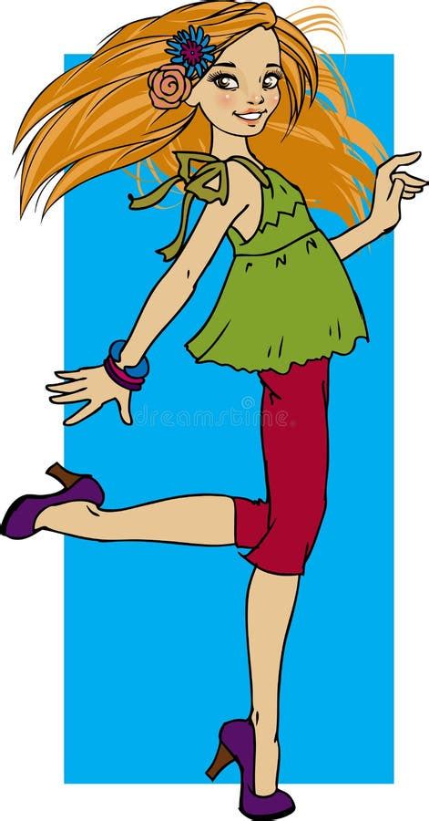 Beautiful Cartoon Girl Stock Vector Illustration Of Girl 74272754